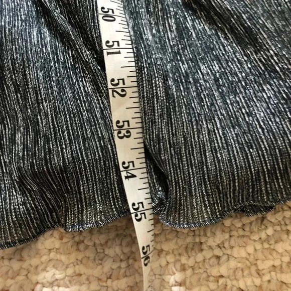 New Allure Bridals black, silver long matalic strapless mod gown size 6/8 - Picture 12 of 14